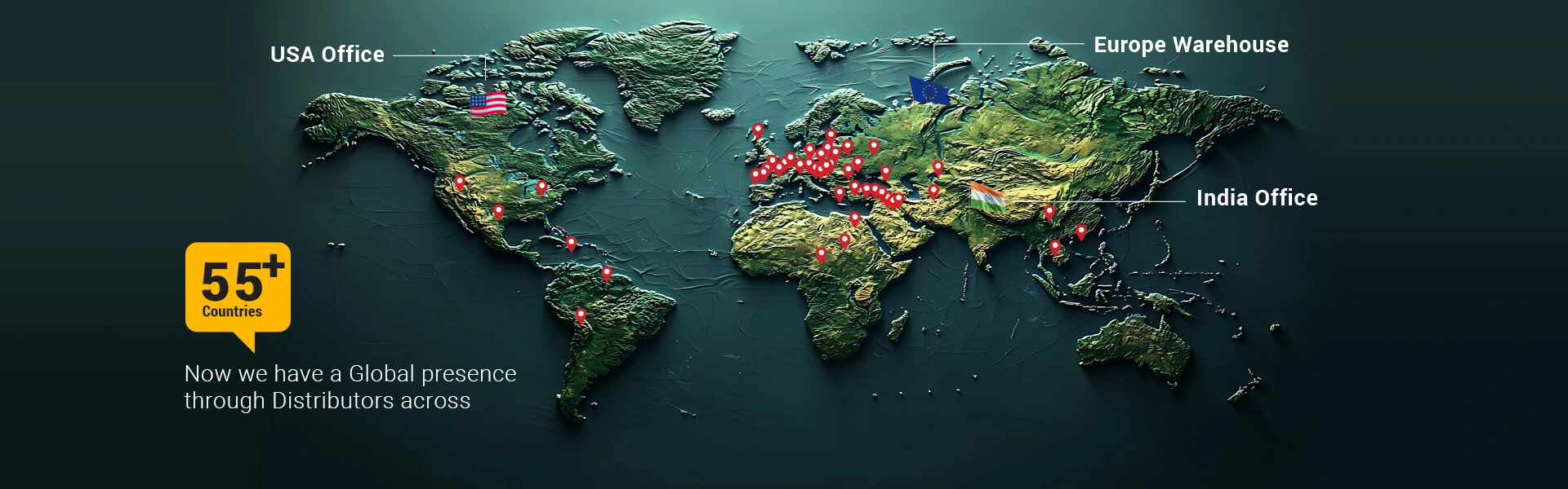 Genes2Me Global Distribution Network — 55+ Countries Worldwide